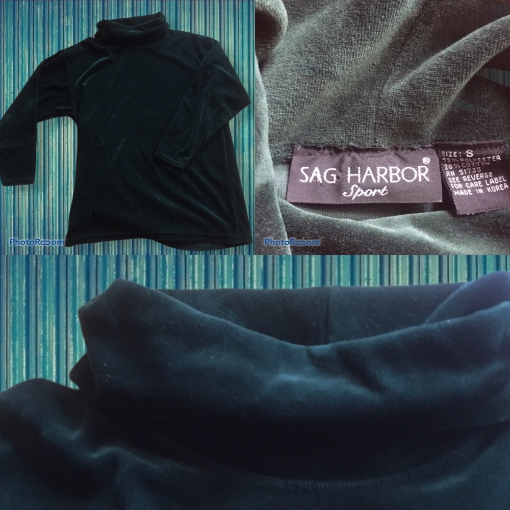 Green velour turtleneck size small